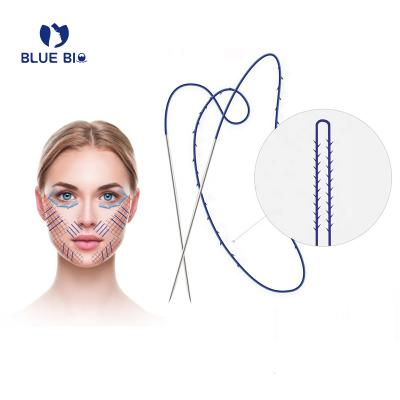 China Remove Blue Sterile Wrinkle Korea Bio Tensor Meso Threads Hilos Pdo Tensores Arm Tighten Fio Pdo Thread Double Needle For Abdomen for sale