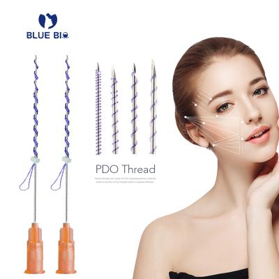 China Remove wrinkle korea collagen needle 29G 30G nose lifting v line pdo wire lift facial tensioners wire pdo tornado wire lift for sale