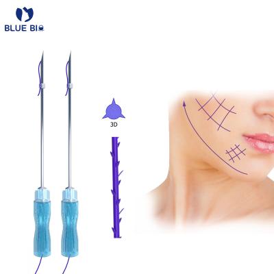 China Remove Wrinkle Korea Face Lift 21g 60mm Absorbable Sterile Surgical Pdo V Line Suture 3d Tooth Pdo Threads for sale