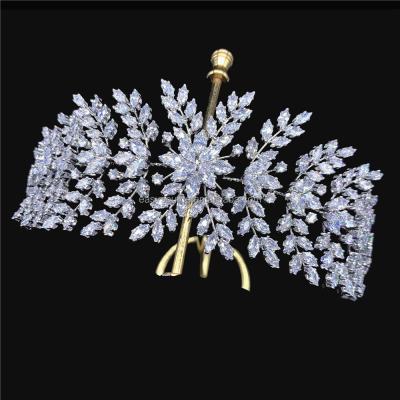 China High Quality Adjustable Prom Bridal Decoration Party Hairband Sweet CZ Zirconia Headband for sale