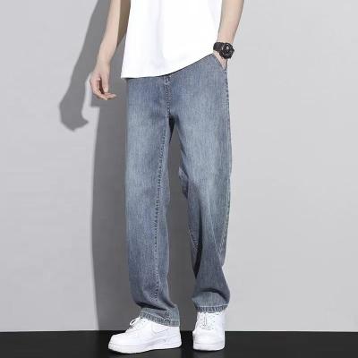 China 2023Fashion breathable jeans Europe and the United States loose version washed jeans OEM for sale