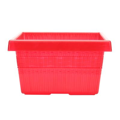 China Popular Europe Style Promotional Modern Eco-Friendly Custom Plastic Square Outdoor Planter Pot Large for sale