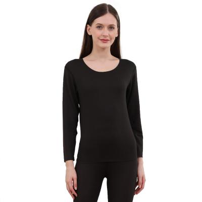 China Classic Mid Weight Thermal Base Layer Thin Thermal Underwear Woman With Striped Fleece for sale