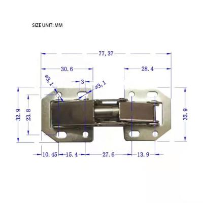 China 3 inch modern folding table hinge/cute hidden hinge/furniture door hinge for sale