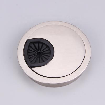 China Modern Office Furniture 60mm Zinc Alloy Desk Cable Grommet for sale