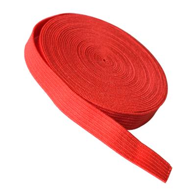 China 11mm Elastic Red Flat Folder Crocheting Adjustable Elastic Strap for Headband Cup Mask for sale