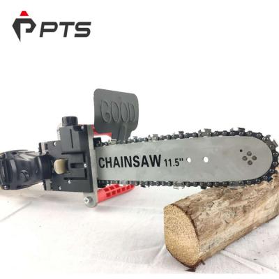 China 2-Stroke Chainsaw Bracket Kit Chain And Bar Fits Grinder Angle 100mm 110mm 125mm Fit Grinder Angle Electric Chainsaw Adapter 11.5