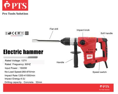 China 2021 New Type 1500W 32mm Multifunctional Household Interesting Price Electric Hammer BP-TR32 for sale