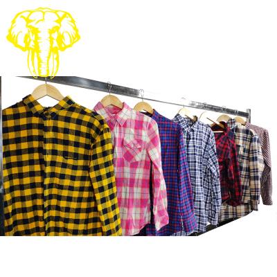 China High Grade Second Hand Clothes Flannel Shirt Prom Clothes Cheap Moq for sale