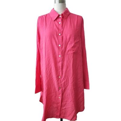 China 2021 Summer Breathable New Long Casual Shirt Ladies for sale