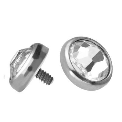 China CLASSIC Hot Sale Body Jewelry Diamond Screw Titanium Tops Body Piercing Jewelry for sale