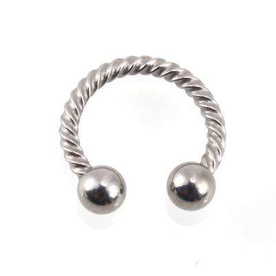 China Unique BOHEMIA Screw Balls Slap Open Twist Style Horseshoe Ring for sale