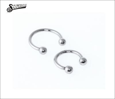 China Stainless Steel Stainless Steel Rose Flower Circular Horseshoe Barbell Ring Piercing Jewelry Set for sale