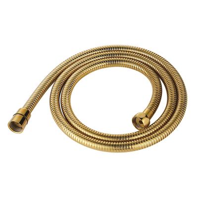 China Modern Titanium Gold Stainless Steel Colorful Bathroom Shower Head Shower Hose for sale