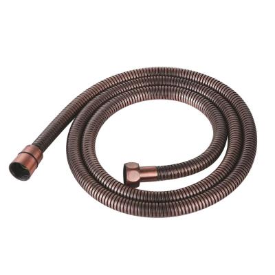 China QiangYing Bathroom Stainless Steel Shower Head Modern Classic Red Bronze Shower Water Hose for sale