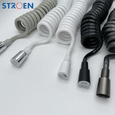 China Modern 1.5M 2M PVC Telephone Line Telescopic Spring Flexible Shower Hose For Water Piping Toilet Bidet Sprayer for sale