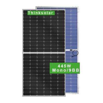 China Thinkpower High Efficiency Solar Panel Mono Bifacial Portable Solar Panels Wholesale Mono OEM 430W/435W/440W/445W Half Cells For PV System for sale