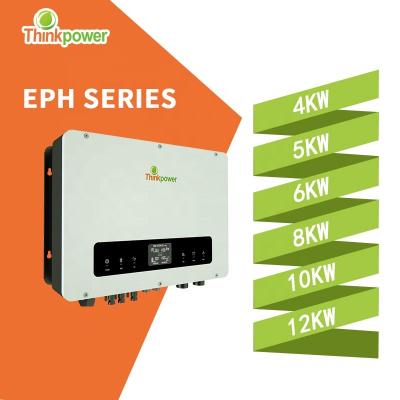 China Thinkpower Off Grid Hybrid System Solar On/Off Factory Sell 6KW Inverter Hybrid On/Off Hoop Inverter MPPT 50/60HZ For Solar Power Systems for sale