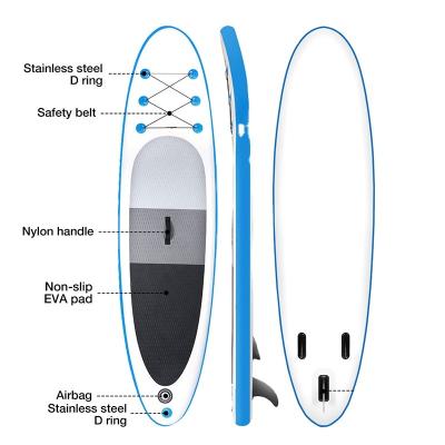 China SUP Panels Surfboard Soft Air Unisex Surfing Inflatable Surfboard for sale