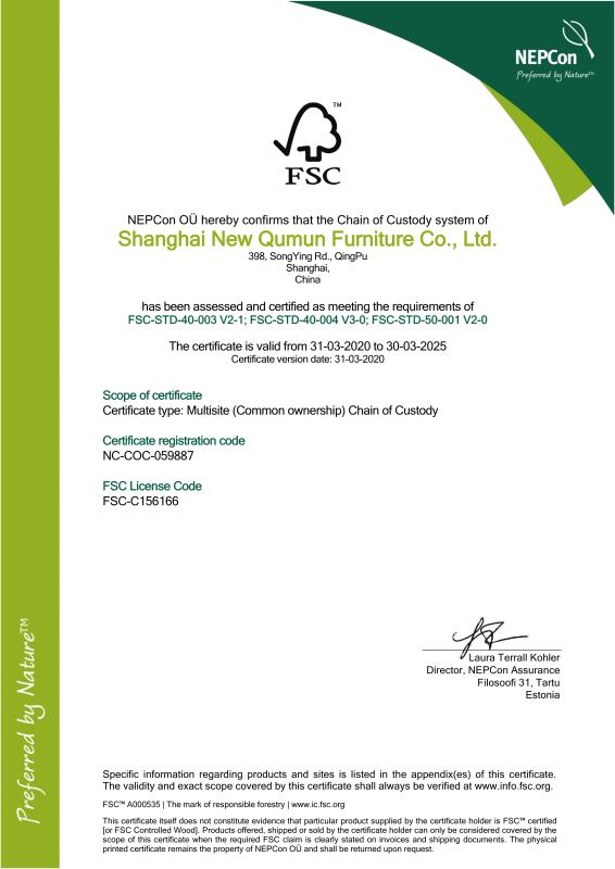 FSC - Shanghai New Qumun Furniture Co., Ltd.