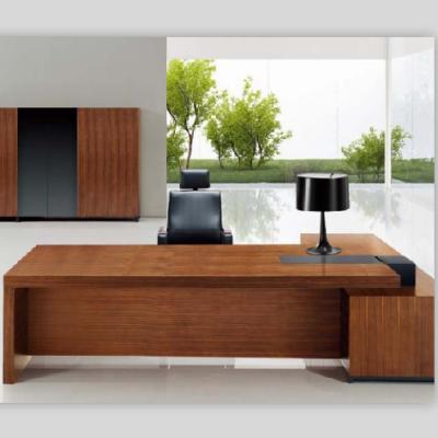 China Modern L Shape Executive Desk Solid Wood Office Furniture Ceo Working Table for sale