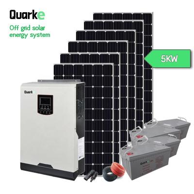 China 5kw Home Stand Alone Solar System Off Grid Solar Power Solar Energy Storage System with Lead Acid Battery and MPPT Inverter for sale