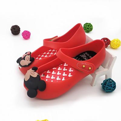 China Lovely Princess Shoes Girls Jelly Flat Sandals Kids Jelly Sandal Mickey Jelly Shoes Wholesale Lightweight Kids Summer for sale