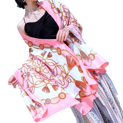 China 2021 summer soft smooth high quality scarves summer silk scarves beach sarongs print beach scarf beach wear shawls wholesale light for sale