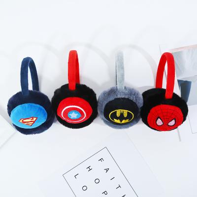 China Ear Warmer Cartoon Ear Muffs For Kids Winter Ear Warmers Covers For Cold Weather Behind The Main Style Fleece Black Earmuffs For Kids for sale