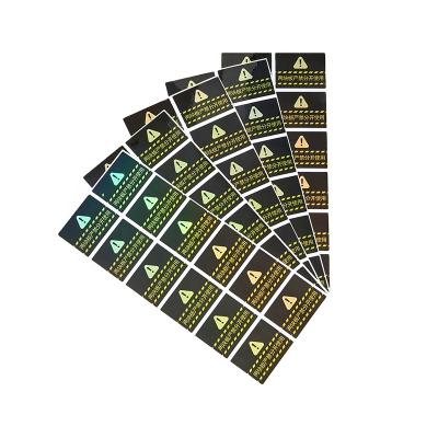 China Waterproof Custom Holographic Foil Security Sticker Holo Adhesive Label for sale