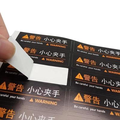 China Safety Waterproof Custom Candles Alarm Warning Sign Sticker Label For Packaging for sale