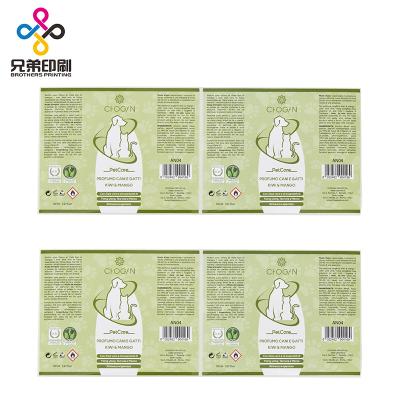 China Waterproof Pet Supplies Synthetic Label Paper Sticker Paper Synthetic Packaging Label for sale