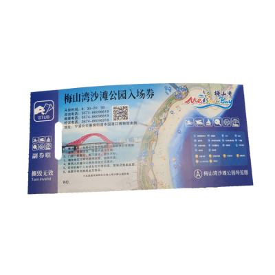 China Promotional Gifts Folding Heat Sensitive Paper Scenic Spot Park Admission Ticket Anti-fake Admission Ticket for sale