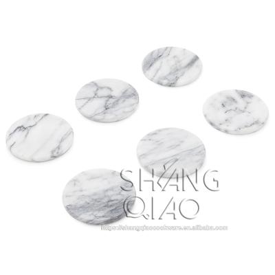 China Amazon Sustainable Hot Selling Gift Set Of Natural Marble Stone 6 Coaster for sale