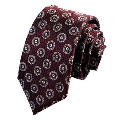 China 100% Handmade Fashionable Handmade Deep Blue Jacquard Pattern 100% Hoop Woven Silk Ties for sale