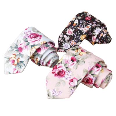 China 100% Handmade Groom Wedding Ideas Fashion Groomsmen Flower Floral Skinny Ties Men Tie for sale