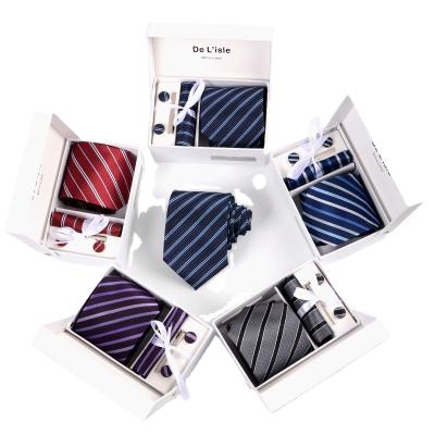 China 100% Handmade Wholesale Premium Classic Vintage Square Pocket Cufflinks Custom Woven Mircrofiber Mens Tie Sets for sale