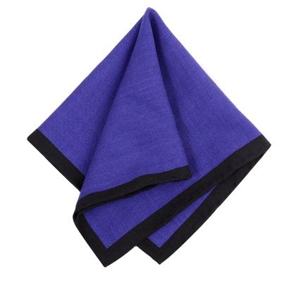 China 100% Handmade Mens Purple 100% Wool Casual Personalized Handkerchif Designer Pocket Square for sale