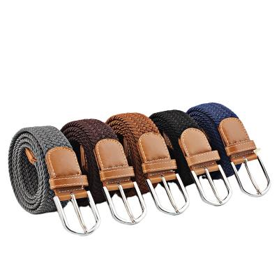 China Wholesale High Tenacity Braided Woven Fabric Polyester Mens Stretch Belts for sale