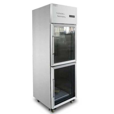 China COMPRESSOR Stainless Steel Use 400L Double Doors Industrial Freezer Refrigeration Equipment for sale