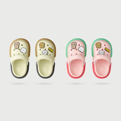 China Baotou Beach Shoes Kids Slippers Baby Kid Boys And Girls Baby Shoes Anti-slippery Hole Soft Bottom Outdoor Sandals for sale