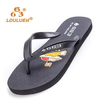 China New Tide Men's Slippers Leisure Beach Sandals Summer Flip Flops Anti-slippery Non-slip Rubber Men's Flip Flops for sale