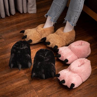 China Recyclable Winter Mid Mouth Cartoon With Heel Female Squishy Shoes Lace Warm Home Suede Round Cotton Slippers for sale