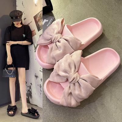 China Bow Sandals And Slippers Anti-slip Women's Wear Fashion Eva Slippers Anti-slip Indoor Slippers Step Over Excrement Slippers In Summer for sale