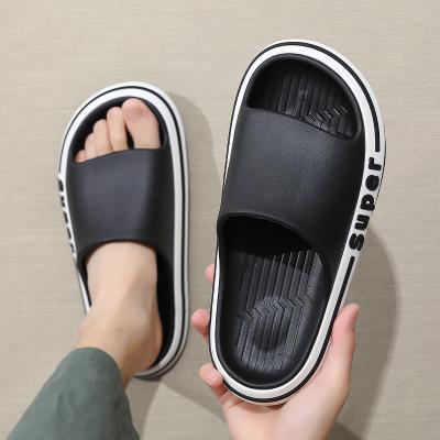 China Women Home Indoor Bathroom Sandals Anti-skid Bottom Thick Anti-skid EVA Deodorant Slippers Men Wear In Summer for sale