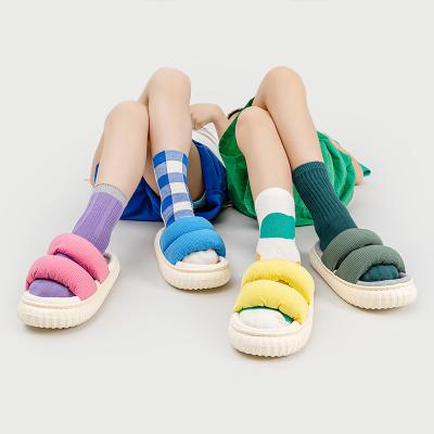 China Anti-slippery Children's Canvas Slippers Home Four Seasons Girls Baby Spring and Autumn New Cartoon Boys Floor Slippers for sale