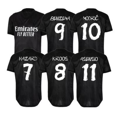 China 2022 BENZEMA 120th Special Edition Soccer Tank Tops 120th Birthday HAZARD Courtois 1 MODRIC Black Quick Dry Football Shirts for sale