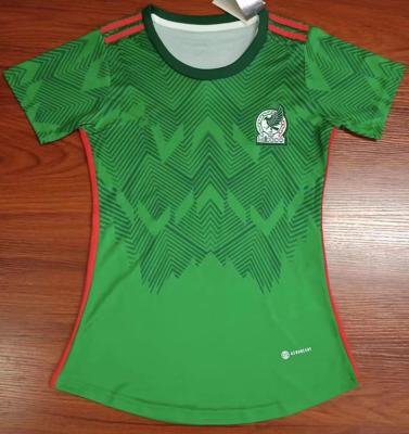 China 2022 Home Green Quick Dry Lady Mexico Women Soccer Jersey Football Shirt for sale