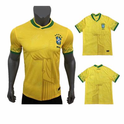 China Neymar G. JESUS ​​MARCELO P.COUTINHO 2022 World Cup Brazil Soccer Jerseys Men Kids Women Soccer Home Shirt Quick Dry Customize for sale