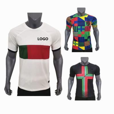 China White National Team 2022 World Cup Portugal Soccer Jersey Quick Dry Customize Mens RONALDO JOAO FELIX 2023 Training Soccer Shirt for sale